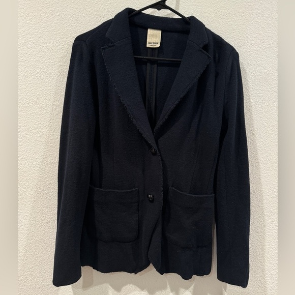 Baldwin Wool Blend Knit Buttoned Front Pockets Preppy Blazer Size Small - Picture 1 of 16
